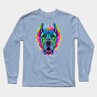 Great Dane German Mastiff Mural Art Print Long Sleeve T-Shirt